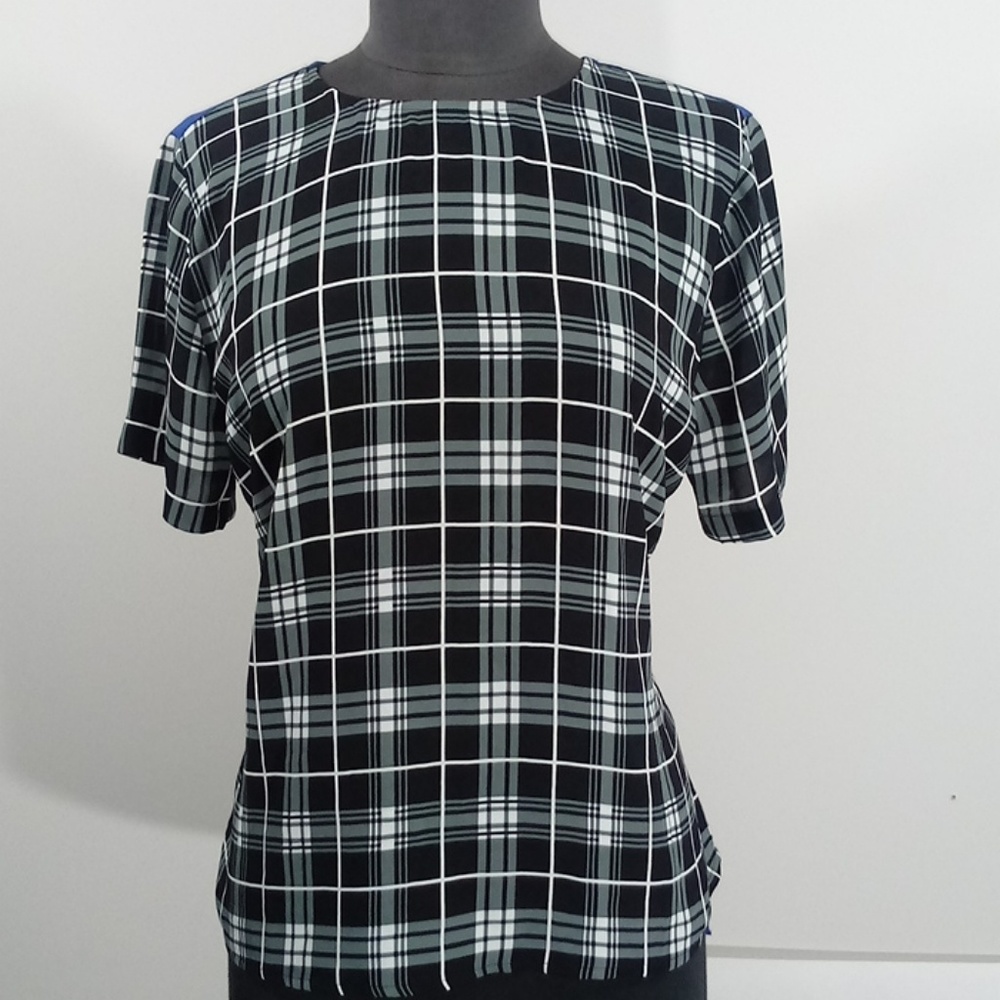 Checked multi colored top